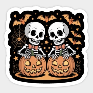 Slightly Subtle Halloween Skeleton Sticker
